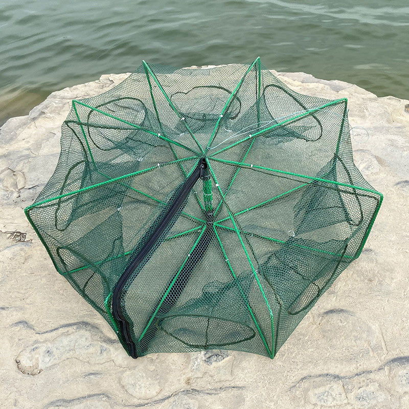 Kisangel Fishing Shrimp Folding Fishing Net Fish Net Cast Dip Cage Pot Bait  Fish Bag Supplies Foldable