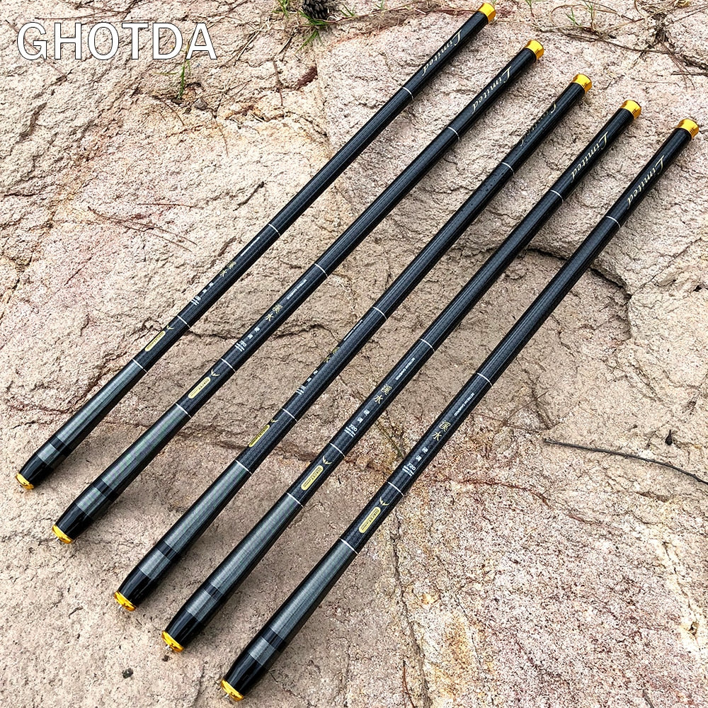 GHOTDA 3.6M -7.2M Carbon Fiber Fishing Rod – Fish Wish Rod