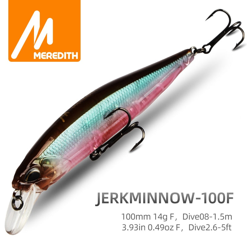 MEREDITH JERK MINNOW 100 Fishing Lure 24 Color – Fish Wish Rod