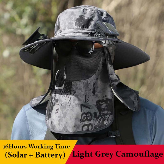 🎃 Spooky Sale-37% OFF🐠Fishing Hat with Solar Fans