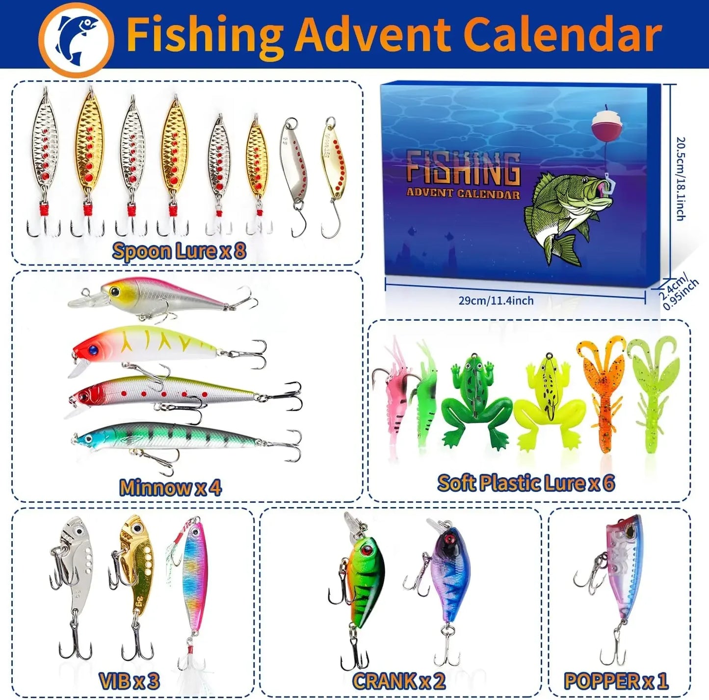 🦃 Thanksgiving Sale-50% OFF🐠Christmas Fishing Calendar