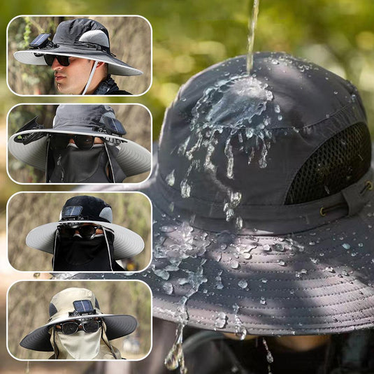 🎃 Spooky Sale-37% OFF🐠Fishing Hat with Solar Fans