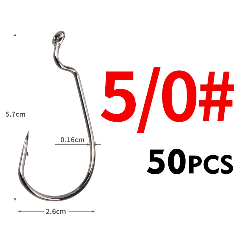 Load image into Gallery viewer, MEREDITH Box 50pcs Fishing Hooks
