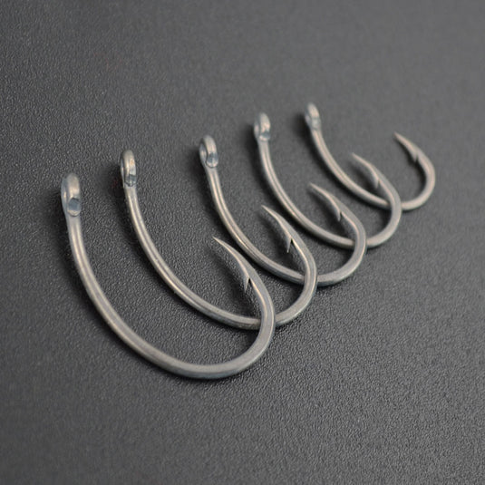 HIRISI Box 50pcs Stainless-Steel Fishing Hooks