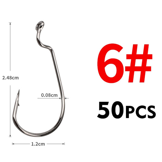 MEREDITH Box 50pcs Fishing Hooks