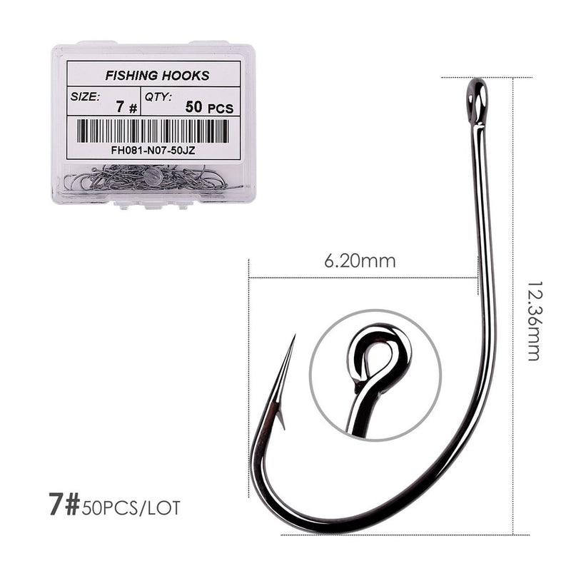 Load image into Gallery viewer, Box 50pcs Stainless-Steel Fishing Hooks
