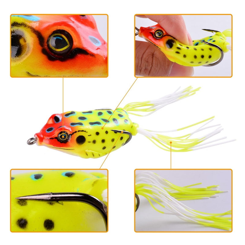 Load image into Gallery viewer, Soft Frog Fishing Lures 4 pcs + 20 space beans + 1 pvc box
