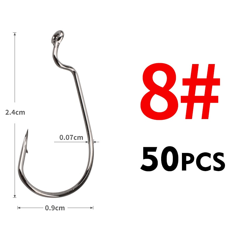 Load image into Gallery viewer, MEREDITH Box 50pcs Fishing Hooks
