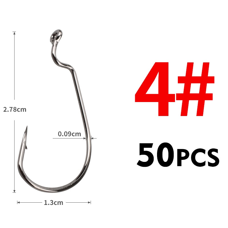 Load image into Gallery viewer, MEREDITH Box 50pcs Fishing Hooks
