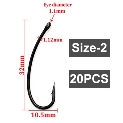 Load image into Gallery viewer, DONGBORY 20PCS Long Shank Fishing Hooks
