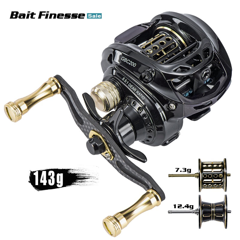 Load image into Gallery viewer, GBC200 Ultralight Carbon Bait Casting Fishing Reel
