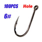 Box 100pcs Steel Fishing Hooks
