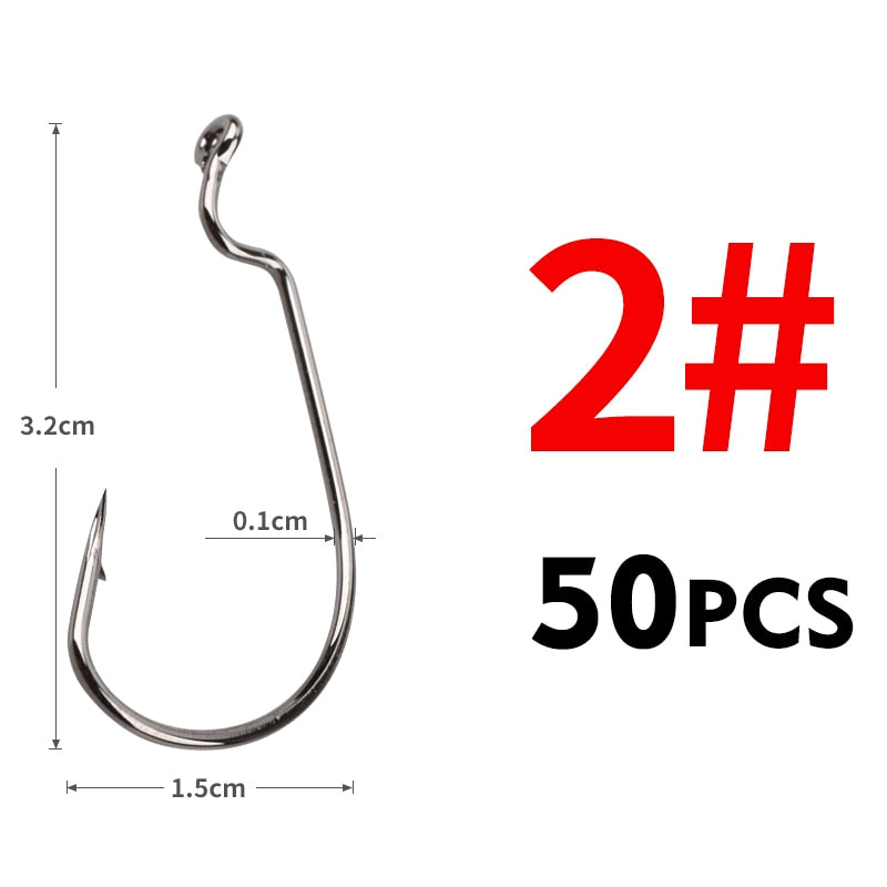 Load image into Gallery viewer, MEREDITH Box 50pcs Fishing Hooks
