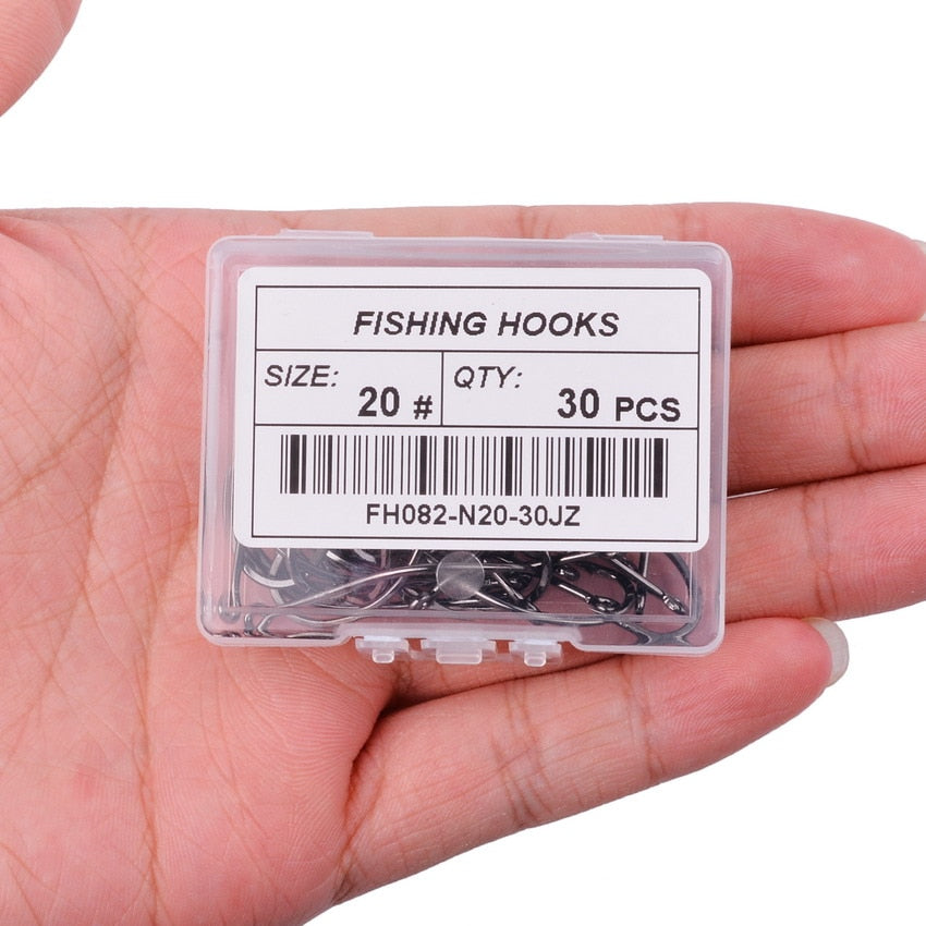 Box 50pcs Stainless-Steel Fishing Hooks