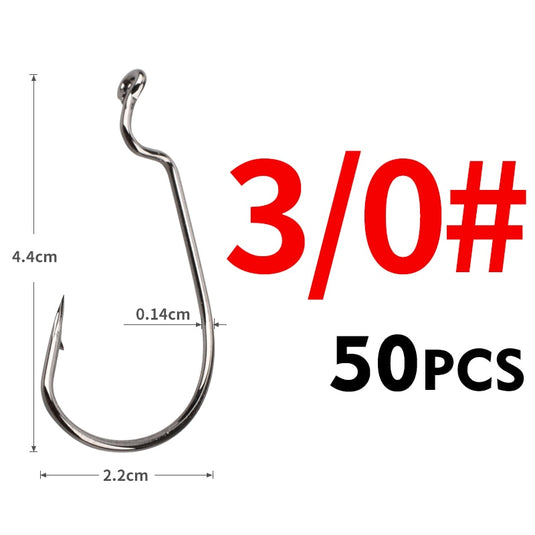 MEREDITH Box 50pcs Fishing Hooks