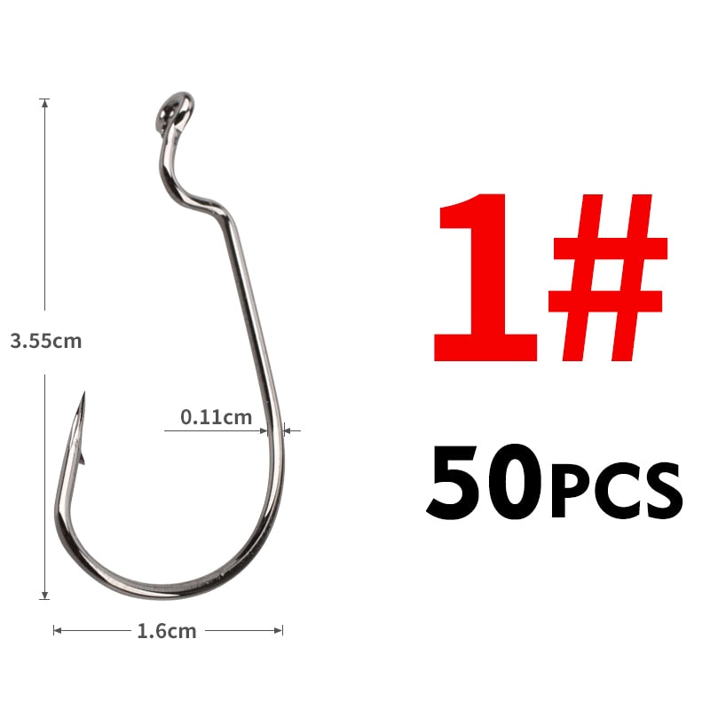 Load image into Gallery viewer, MEREDITH Box 50pcs Fishing Hooks
