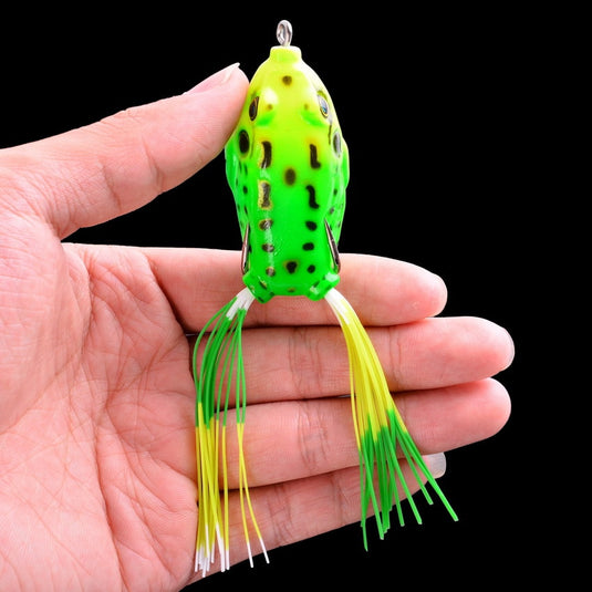 Soft Frog Fishing Lures 4 pcs + 20 space beans + 1 pvc box