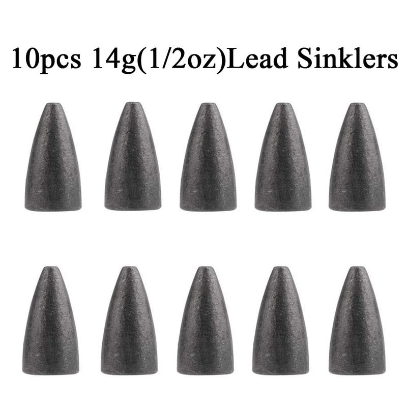 Load image into Gallery viewer, Fishing Bullet Weights 10 Pcs
