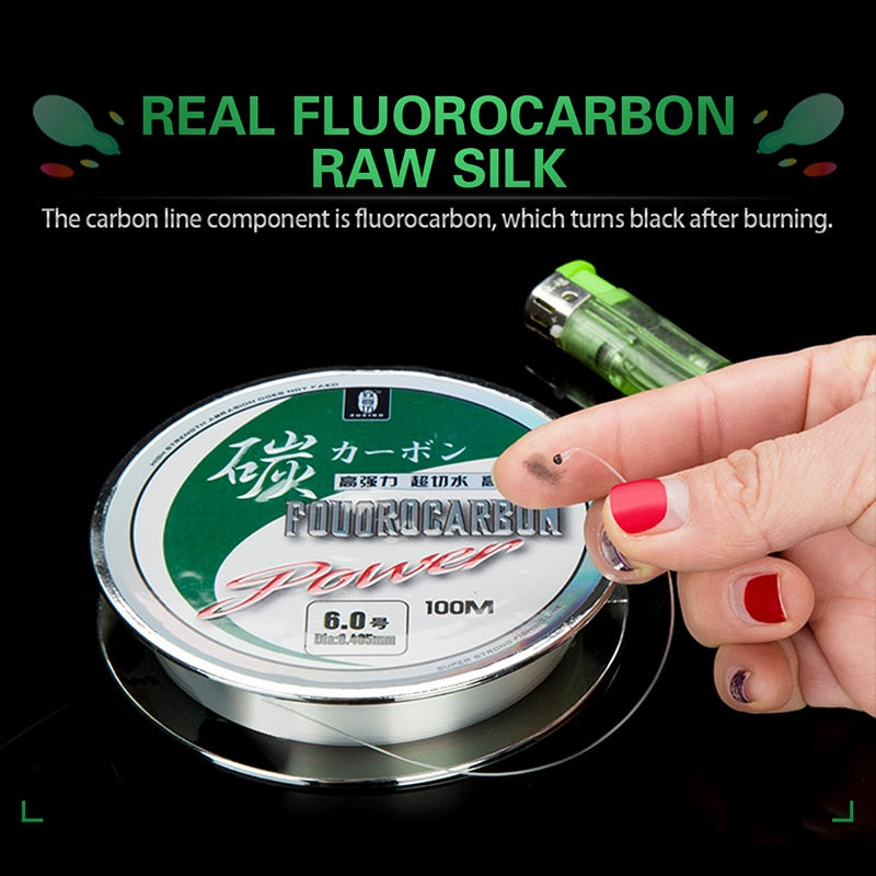 Load image into Gallery viewer, ZUKIBO Fluorocarbon Fishing Line 50M-100M
